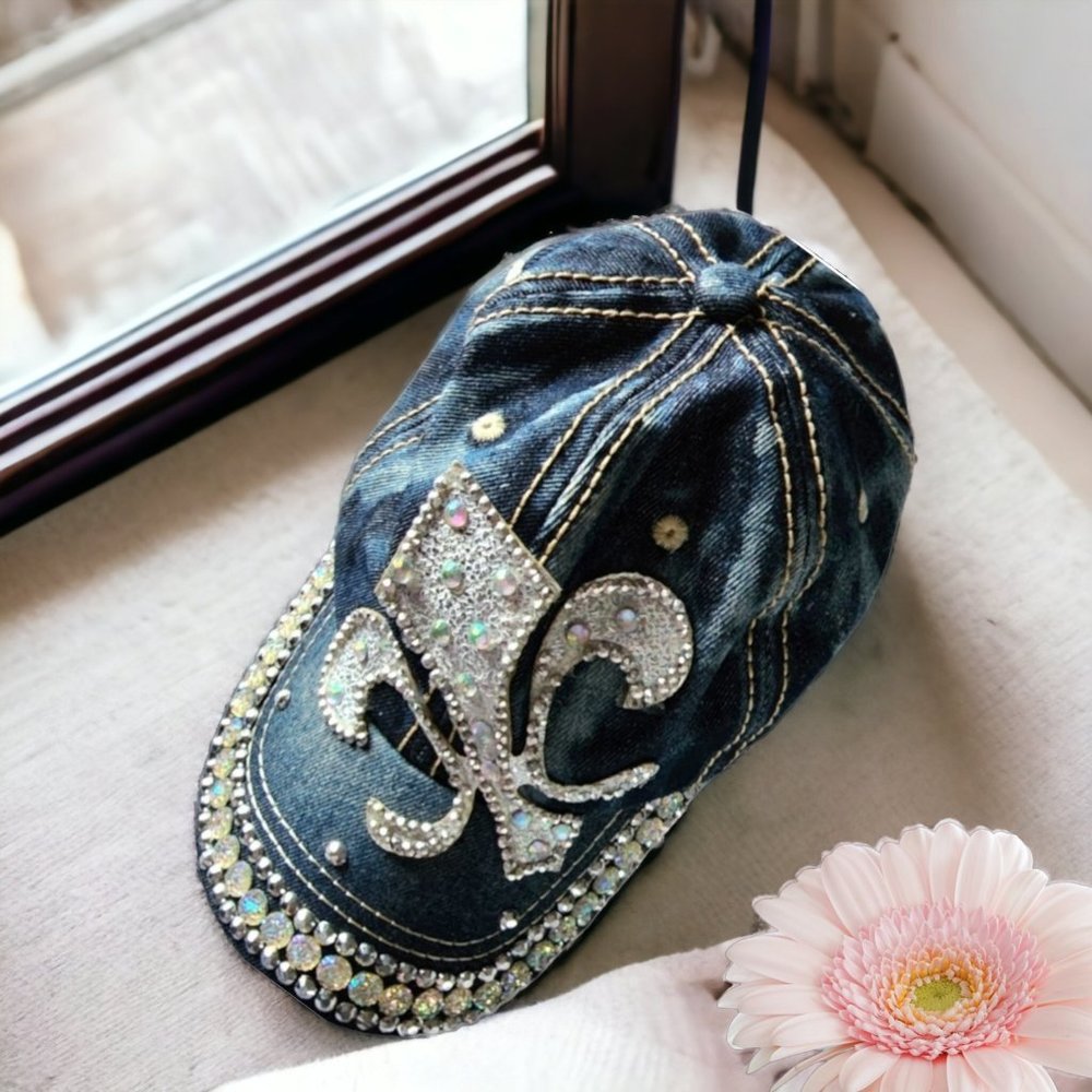 LUCKY 7 Denim Studded hat.  Like new.